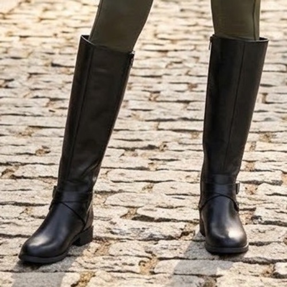 Style & Co Margo WC Black Tall Riding Boots Wide Calf Womens 9M F42199
